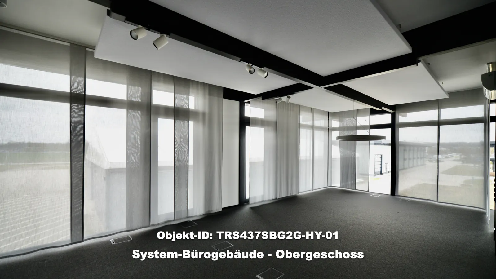 TRS437SBG2G – Grande ufficio al primo piano con pannelli acustici.